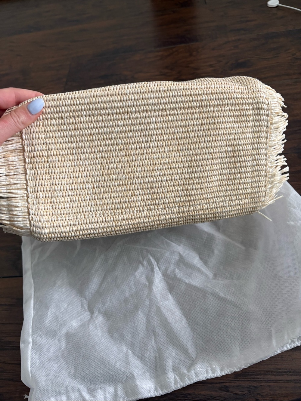 Colette Straw-Effect Tote Bag in Natural - Picture 5 of 10